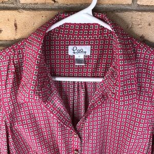 Lilly Pulitzer Popover Blouse sz 12